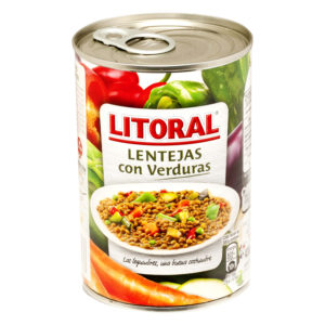 Lentejas con verduras Litoral